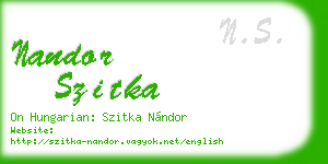 nandor szitka business card